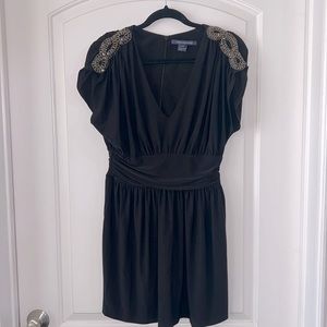 French connection beaded shoulder mini dress